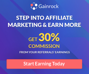 join to Gainrock affiliate marketing